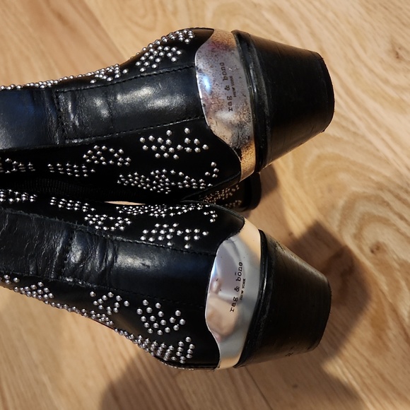 Rag & Bone Westin Boot. Leopard stud, black and silver. - Picture 6 of 10